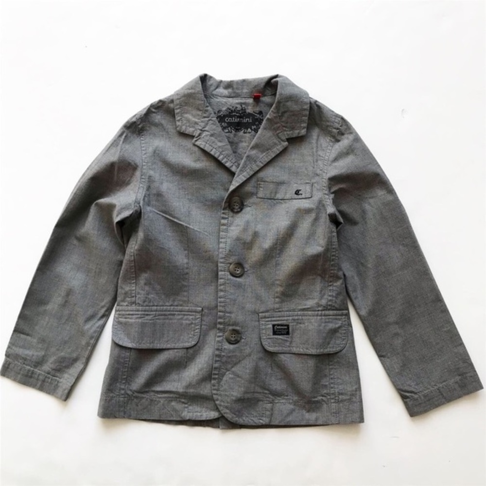 Catimini gray light jacket/blazer EUC 8A/126